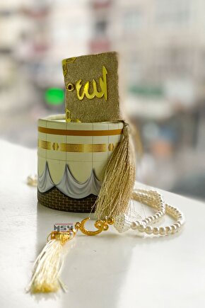 10 Adet Kabe Desenli Mini Kutu Tesbih Seti Hediyelik