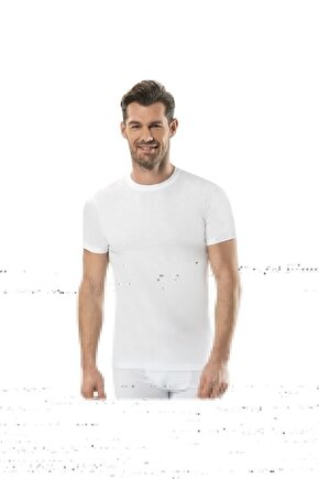 Erkek Beyaz Sıfır Yaka Fanila 3lü Paket - 104