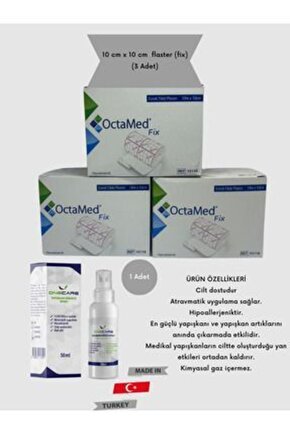 10m*10 Cm (3 adet) Flaster Sökücü (1 Adet) Esnek Tıbbi Flaster