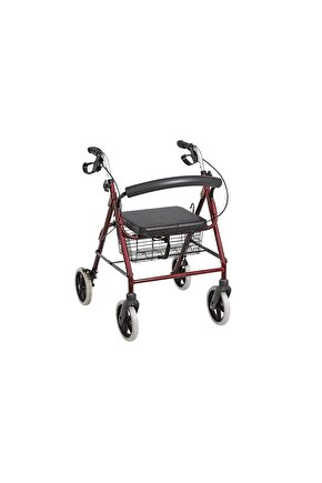 Poylin P580 Ekonomik Rollatör Fren Sistemi Oturaklı Sepetli