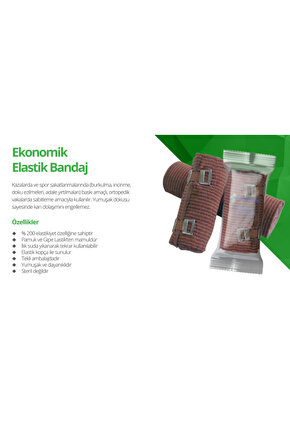 OctaCare Ekonomik Elastik Bandaj 12cm x 3,5m 1 Adet