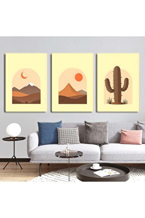 Matisse - Boho - Art Deco - Soyut - Doğa ( 3 lü Çerçevesiz ) Poster - Afiş - Tablo KR2C01019