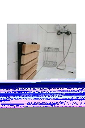 Duvara Monte Katlanabilir Ahşap Duş Oturağı