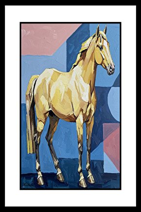 Beyaz Kısrak Digital Art ( ÇERÇEVESİZ - ÇERÇEVE YOKTUR ) ( ULTRA HD ) FOLYO AFİŞ - POSTER