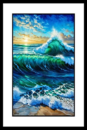 Rüzgar ve Deniz Digital Art ( ÇERÇEVESİZ - ÇERÇEVE YOKTUR ) ( ULTRA HD ) FOLYO AFİŞ - POSTER