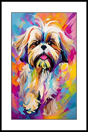 Sevimli Minik Köpek Digital Art ( ÇERÇEVESİZ - ÇERÇEVE YOKTUR ) ( ULTRA HD ) FOLYO AFİŞ - POSTER