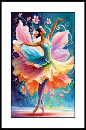 Çiçekler Arasında Digital Art ( ÇERÇEVESİZ - ÇERÇEVE YOKTUR ) ( ULTRA HD ) FOLYO AFİŞ - POSTER