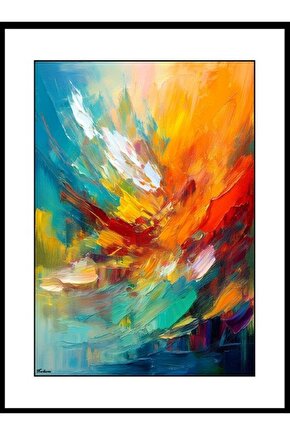 Soyut Suluboya Tual Digital Art ( ÇERÇEVESİZ - ÇERÇEVE YOKTUR ) ( ULTRA HD ) FOLYO AFİŞ - POSTER