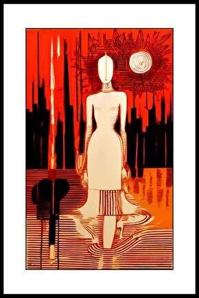 Yüzü Olmayan Kadın Digital Art ( ÇERÇEVESİZ - ÇERÇEVE YOKTUR ) ( ULTRA HD ) FOLYO AFİŞ - POSTER