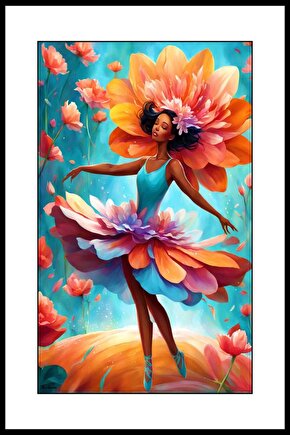 Çiçek Kokan Kız Digital Art ( ÇERÇEVESİZ - ÇERÇEVE YOKTUR ) ( ULTRA HD ) FOLYO AFİŞ - POSTER