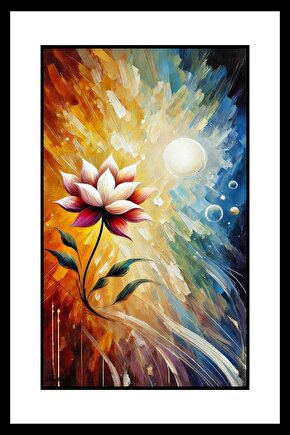 Çiçek ve Güneş Digital Art ( ÇERÇEVESİZ - ÇERÇEVE YOKTUR ) ( ULTRA HD ) FOLYO AFİŞ - POSTER