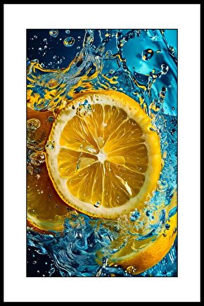 Limon Parçaları Digital Art ( ÇERÇEVESİZ - ÇERÇEVE YOKTUR ) ( ULTRA HD ) FOLYO AFİŞ - POSTER