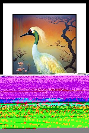 Bataklıktaki Balıkçıl Digital Art ( ÇERÇEVESİZ - ÇERÇEVE YOKTUR ) ( ULTRA HD ) FOLYO AFİŞ - POSTER