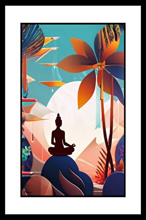 Budist Rahip Digital Art ( ÇERÇEVESİZ - ÇERÇEVE YOKTUR ) ( ULTRA HD ) FOLYO AFİŞ - POSTER