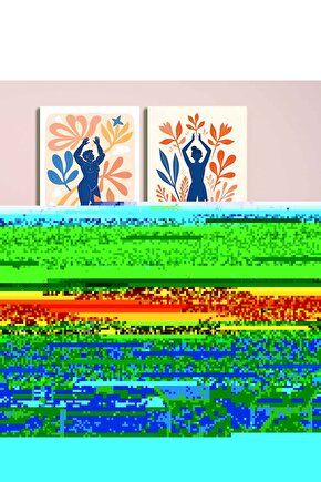 Matisse - Sanat - Soyut - Doğa - Ev - Yaşam ( 2 Li Çerçevesiz ) Poster - Afiş - Tablo NNHT709