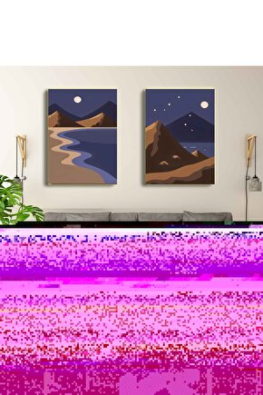 Matisse - Sanat - Soyut - Doğa - Ev - Yaşam ( 2 Li Çerçevesiz ) Poster - Afiş - Tablo NNHT372