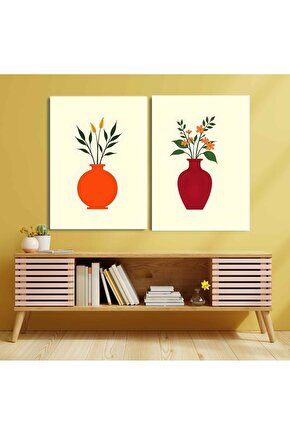 Matisse - Sanat - Soyut - Doğa - Ev - Yaşam ( 2 Li Çerçevesiz ) Poster - Afiş - Tablo NNHT423