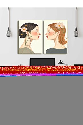 Matisse - Sanat - Soyut - Doğa - Ev - Yaşam ( 2 Li Çerçevesiz ) Poster - Afiş - Tablo NNHT779