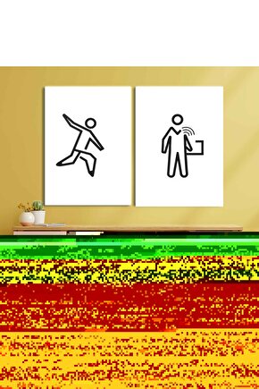 Matisse - Sanat - Soyut - Doğa - Ev - Yaşam ( 2 Li Çerçevesiz ) Poster - Afiş - Tablo NNHT706