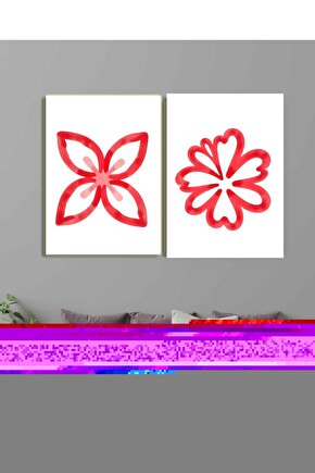 Matisse - Sanat - Soyut - Doğa - Ev - Yaşam ( 2 Li Çerçevesiz ) Poster - Afiş - Tablo NNHT238