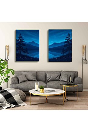 Matisse - Sanat - Soyut - Doğa - Ev - Yaşam ( 2 Li Çerçevesiz ) Poster - Afiş - Tablo NNHT373