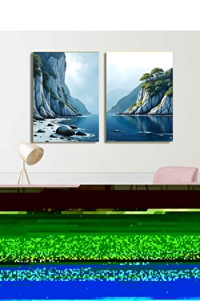 Matisse - Sanat - Soyut - Doğa - Ev - Yaşam ( 2 Li Çerçevesiz ) Poster - Afiş - Tablo NNHT761