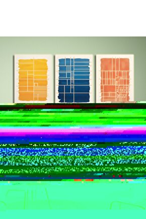 Matisse - Boho - Art Deco - Soyut - Doğa ( 3 lü Çerçevesiz ) Poster - Afiş - Tablo KR2C01158