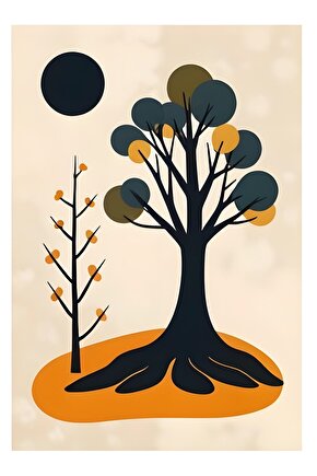 Matisse - Boho - Art Deco - Soyut - Doğa ( 3 lü Çerçevesiz ) Poster - Afiş - Tablo KR2C00039