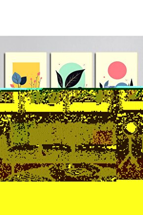 Matisse - Boho - Art Deco - Soyut - Doğa ( 3 lü Çerçevesiz ) Poster - Afiş - Tablo KR2C01271