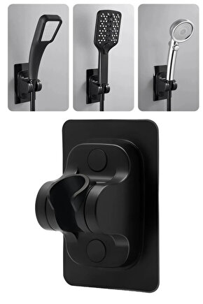 Duş Başlığı Tutucu Ayarlanabilir 120 Derece Oynar Güçlü Yapışkanlı Suya Dayanıklı El Duşu Tutucu