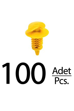 Lada Fiat Volkswagen Mercedes Porsche için Kapı Döşeme Klips - 100 Adet