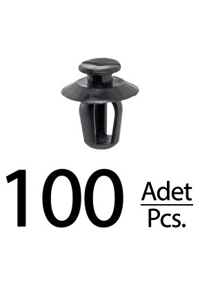 Citroen Berlingo Peugeot 206 Partner için Kapı Çıta Yan Pervaz Klips Siyah - 10 Adet