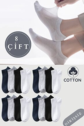 Erkek Çorap Pamuklu Extra Konforlu Ve Yumuşak File Vedili Çorap Seti 8 Çift