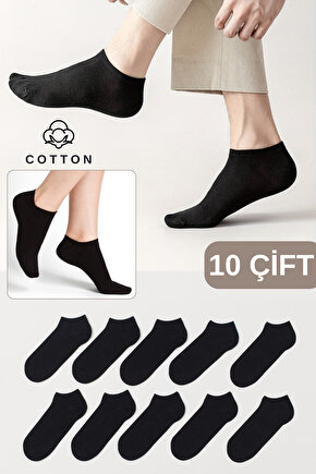 Kadın - Erkek Pamuklu Terletmez (10LU - 10 ÇİFT) Yazlık Görünmez Çorap