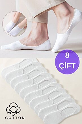 Kadın - Erkek Düz Desen (10LU PAKET - 10 ÇİFT) Pamuklu Terletmez Babet Çorap