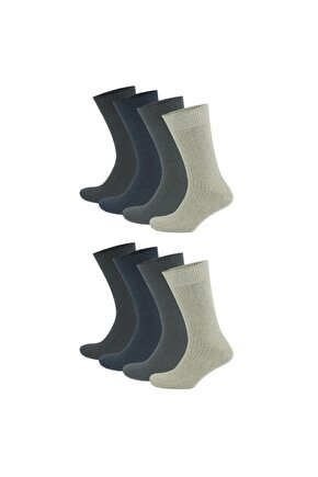 8li Kışlık Thermal Etkili Ince Örgülü Çorap, Lambswool Yünlü (kuzu Yünlü)