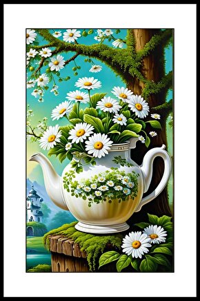 Çay Vakti Digital Art ( ÇERÇEVESİZ - ÇERÇEVE YOKTUR ) ( ULTRA HD ) FOLYO AFİŞ - POSTER