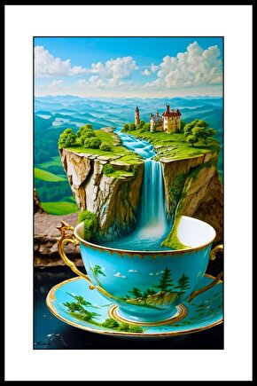 Kahve Hayalleri Digital Art ( ÇERÇEVESİZ - ÇERÇEVE YOKTUR ) ( ULTRA HD ) FOLYO AFİŞ - POSTER