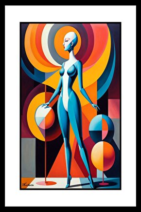 Uzaylı Kız Digital Art ( ÇERÇEVESİZ - ÇERÇEVE YOKTUR ) ( ULTRA HD ) FOLYO AFİŞ - POSTER