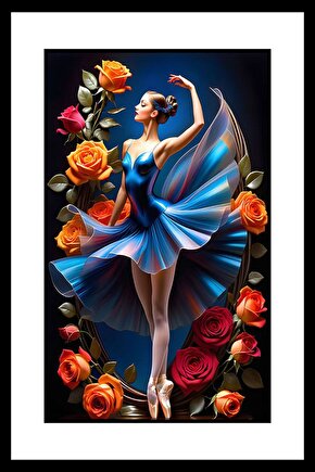 Raks Eden Kız Digital Art ( ÇERÇEVESİZ - ÇERÇEVE YOKTUR ) ( ULTRA HD ) FOLYO AFİŞ - POSTER