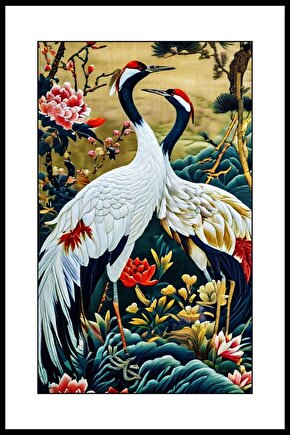 Aşık Kuşlar Digital Art ( ÇERÇEVESİZ - ÇERÇEVE YOKTUR ) ( ULTRA HD ) FOLYO AFİŞ - POSTER