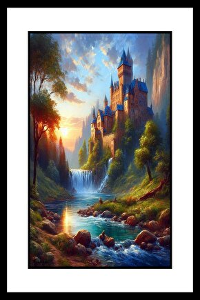 Hayali Şato Digital Art ( ÇERÇEVESİZ - ÇERÇEVE YOKTUR ) ( ULTRA HD ) FOLYO AFİŞ - POSTER