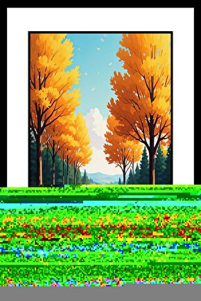 Piknik Alanı Digital Art ( ÇERÇEVESİZ - ÇERÇEVE YOKTUR ) ( ULTRA HD ) FOLYO AFİŞ - POSTER