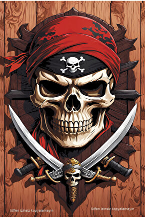 korsan kuru kafa ev dekorasyon tablo retro ahşap poster