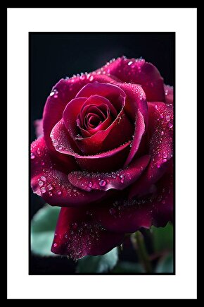 Tek Gül Digital Art ( ÇERÇEVESİZ - ÇERÇEVE YOKTUR ) ( ULTRA HD ) FOLYO AFİŞ - POSTER