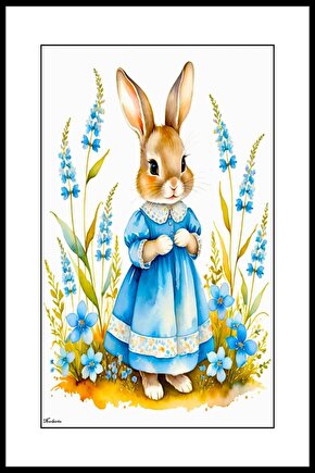 Anne Tavşan Digital Art ( ÇERÇEVESİZ - ÇERÇEVE YOKTUR ) ( ULTRA HD ) FOLYO AFİŞ - POSTER