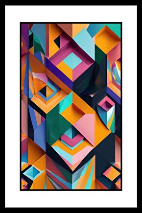 Soyut Bir Yüz Digital Art ( ÇERÇEVESİZ - ÇERÇEVE YOKTUR ) ( ULTRA HD ) FOLYO AFİŞ - POSTER