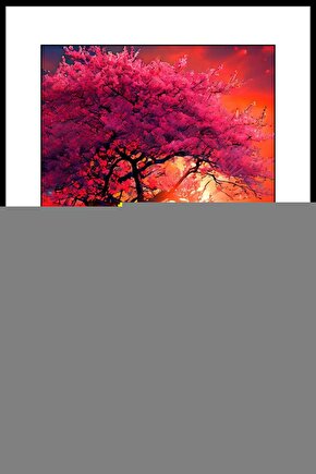 Kızıl Günbatımı Digital Art ( ÇERÇEVESİZ - ÇERÇEVE YOKTUR ) ( ULTRA HD ) FOLYO AFİŞ - POSTER