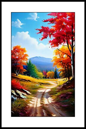 Eve Giden Yol Digital Art ( ÇERÇEVESİZ - ÇERÇEVE YOKTUR ) ( ULTRA HD ) FOLYO AFİŞ - POSTER