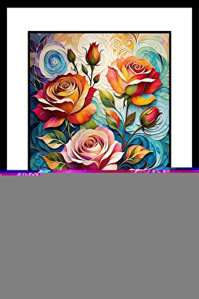 Gül Demeti Digital Art ( ÇERÇEVESİZ - ÇERÇEVE YOKTUR ) ( ULTRA HD ) FOLYO AFİŞ - POSTER